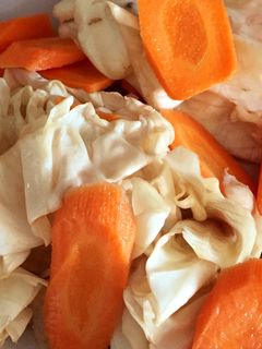 Pickled cabbage and carrots